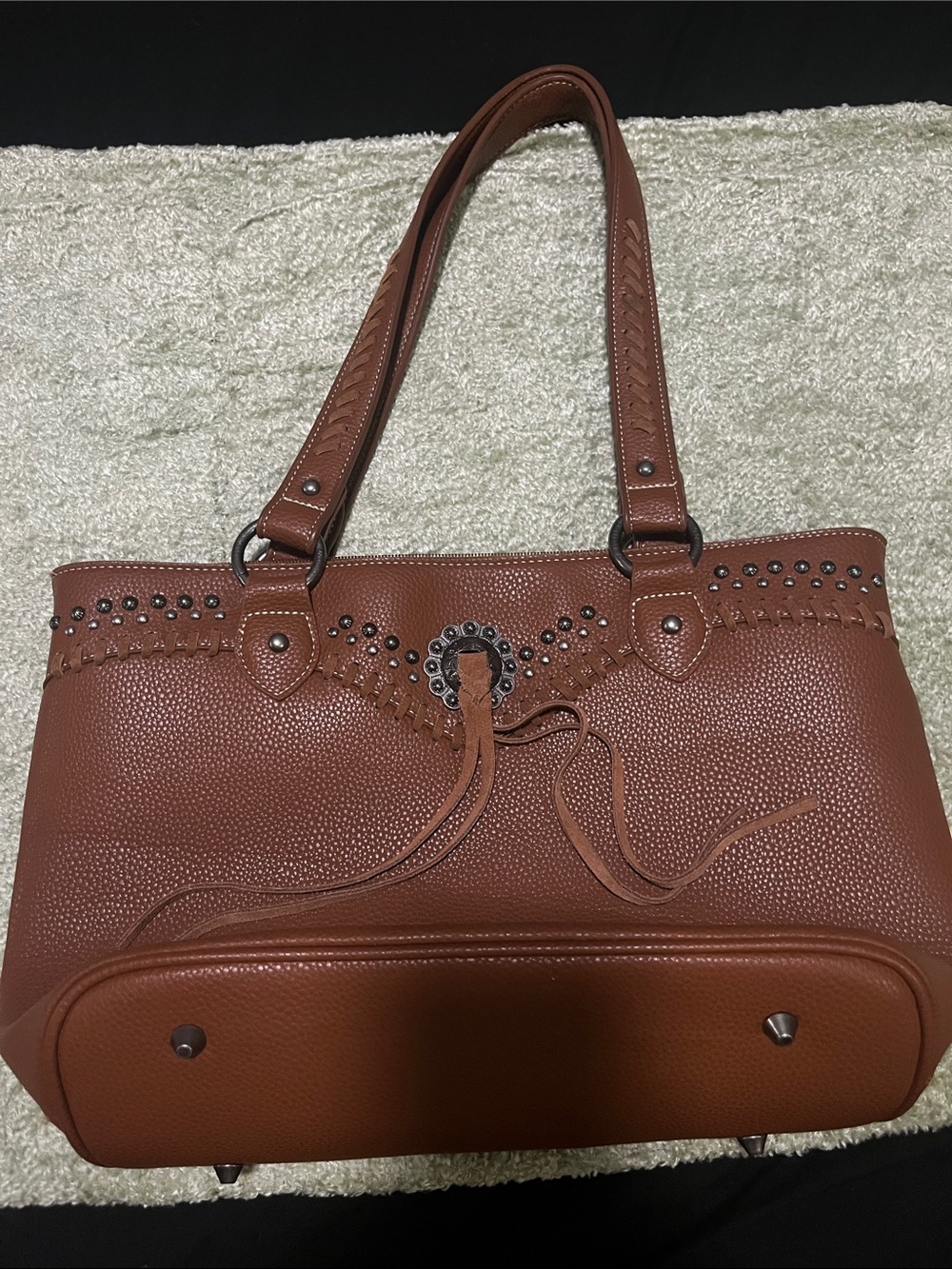 Brown Studded Women's western bag